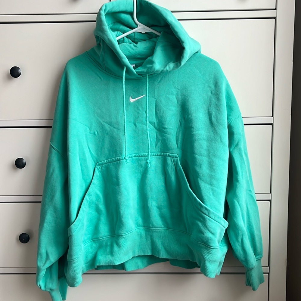 SOLD Nike Oversized Sea Blue Hoodie Sweatshirt